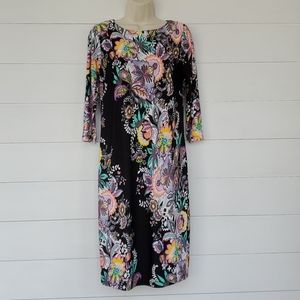 BOB MACKIE Dress Size S Black & Floral